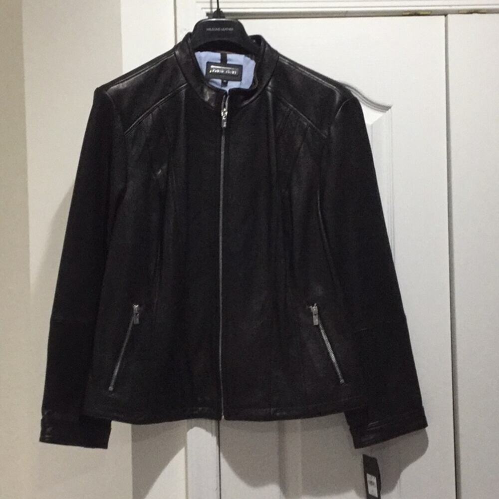 Black Rivet 3x black leather jacket 68315183 NWOT